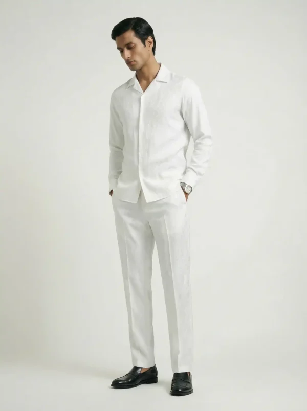 Medusa Signature Jacquard Long Sleeve Shawl Collar Shirt / Set