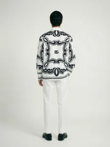 Alabaster Baroque Long Sleeve Pointed Lapel Shirt / Set