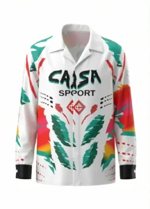 Casa Sport Abstract Long Sleeve Shawl Collar Shirt / Set
