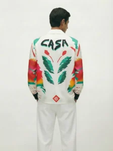 Casa Sport Abstract Long Sleeve Shawl Collar Shirt / Set