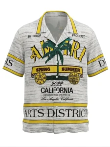 California Arts District Short Sleeve Shawl Collar Shirt / Set
