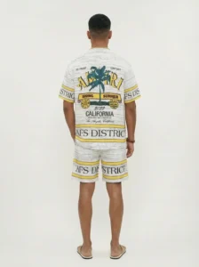 California Arts District Short Sleeve Shawl Collar Shirt / Set