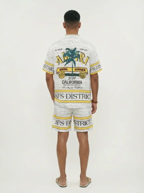 California Arts District Short Sleeve Shawl Collar Shirt / Set 鈥?back