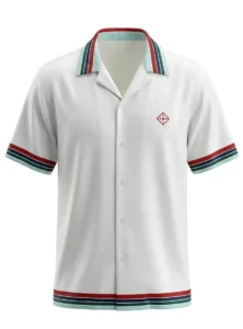 Casa Heritage Stripe Short Sleeve Shawl Collar Shirt / Set