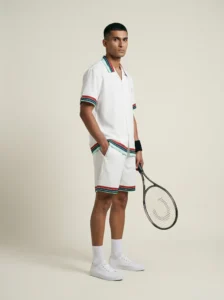 Casa Heritage Stripe Short Sleeve Shawl Collar Shirt / Set