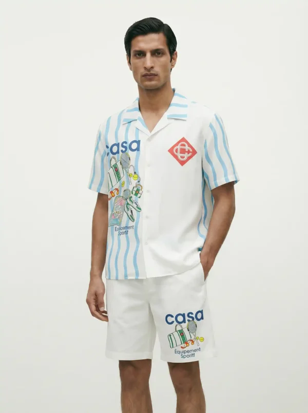 Casa Tennis Heritage Short Sleeve Shawl Collar Shirt / Set