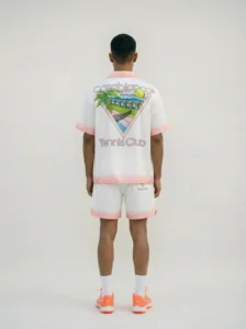 Casa Tennis Sunset Short Sleeve Shawl Collar Shirt / Set