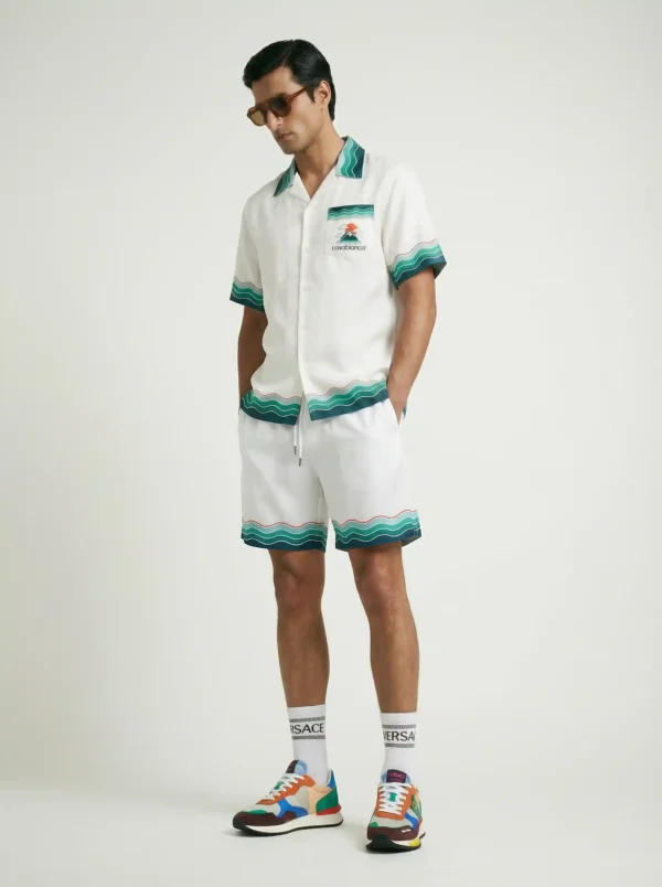 Fujiyama Sunset Short Sleeve Shawl Collar Shirt / Set