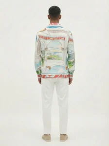 Hellenic Arch Promenade Long Sleeve Shawl Collar Shirt / Set