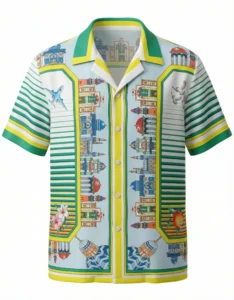 Skyline Promenade Short Sleeve Shawl Collar Shirt / Set