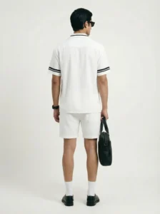 Doberman Guard Trio Short Sleeve Shawl Collar Shirt / Set
